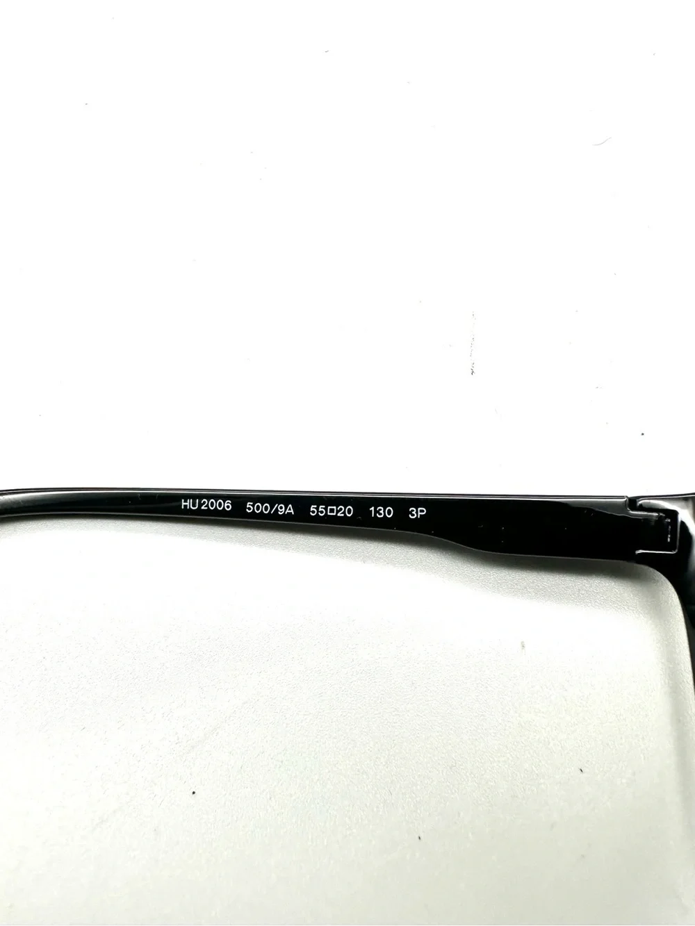 Sunglass Hut HU 2006 500/9A Black Polarized Green Lens Sunglasses Made in Italy